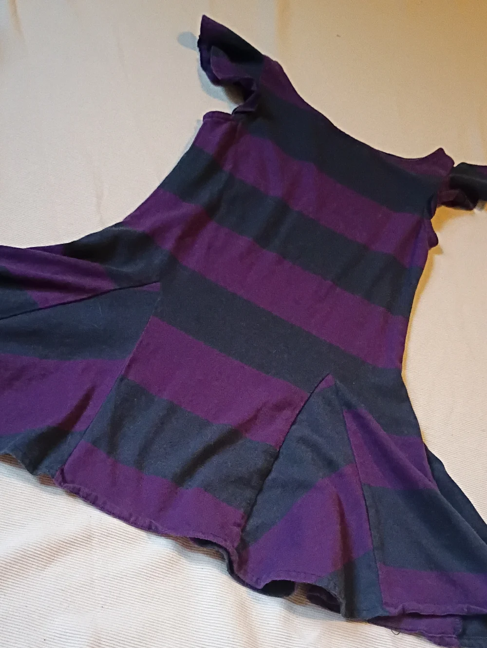 Ralph Lauren Navy And Purple Stripe Dress